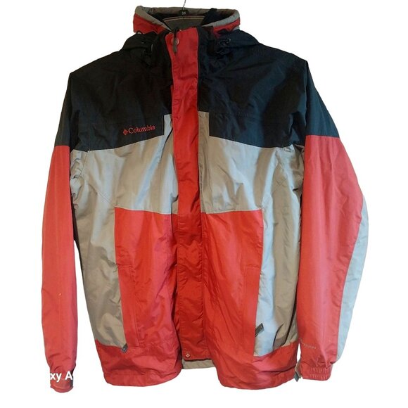Columbia Mens Bugaboo Interchange Jacket Medium Red & Gray Waterproof - Picture 1 of 13